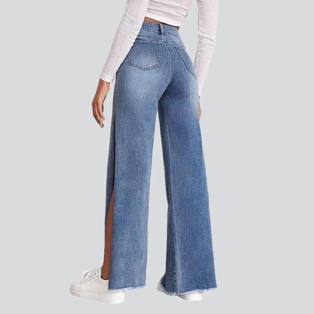 Wide-leg loose jeans for women