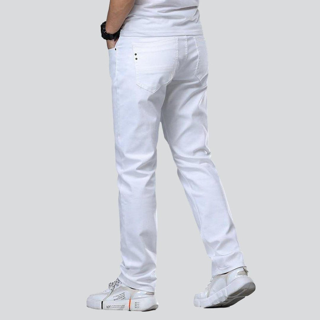 White regular men's jeans